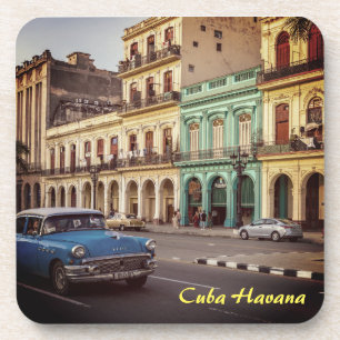 Cuba Havana Vintage Classic Car Cityscape Coaster