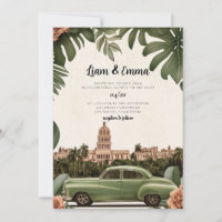 Cuba Havana Wedding Invitation destination wedding