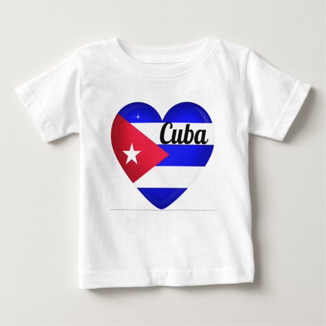 Cuba Heart Flag Baby T-Shirt (Front)