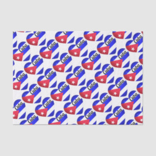 Cuba Heart Flag Tissue Paper