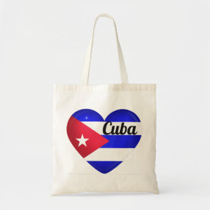 Cuba Heart Flag Tote Bag
