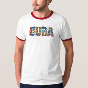 Cuba Heritage Vintage Art Tropical Island Culture T-Shirt