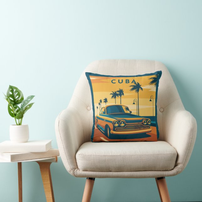 Cuba Illustration Cushion (Chair)