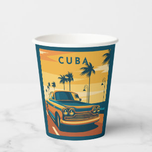 Cuba Illustration Paper Cups