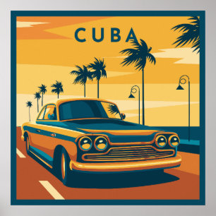 Cuba Illustration Poster