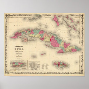 Cuba, Jamaica, and Porto Rico Poster