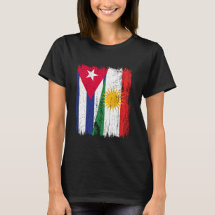 Cuba Kurdistan Half Flag Cuban Kurdish Heritage Je T-Shirt