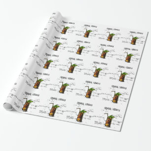 Cuba Libre Cocktail Wrapping Paper