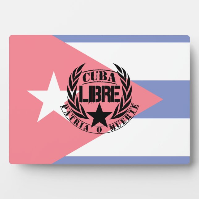 Cuba Libre Motto Laurels Plaque (Front)