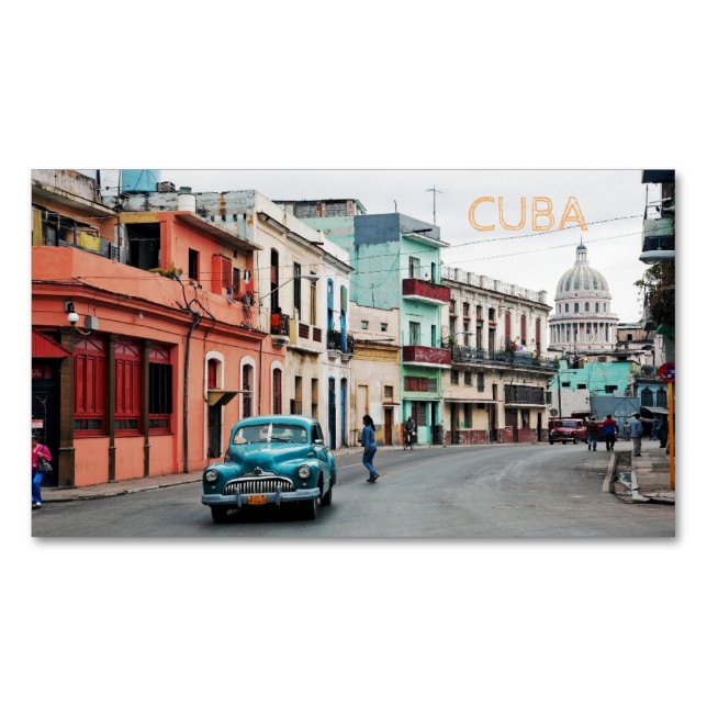 Cuba  magnetic business card (Front)