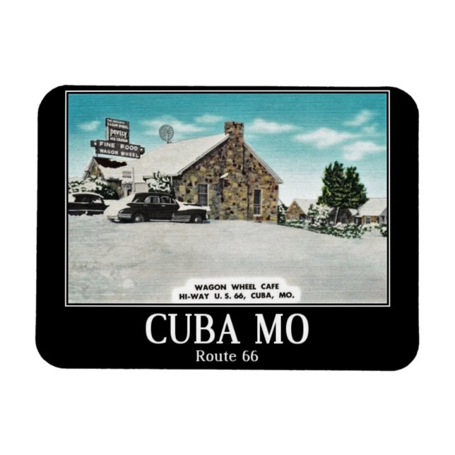 Cuba, Missouri, Rte 66, Vintage  Magnet (Horizontal)