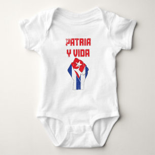 Cuba Patria Y Vida Cuban Flag Baby Suit Bodysuit