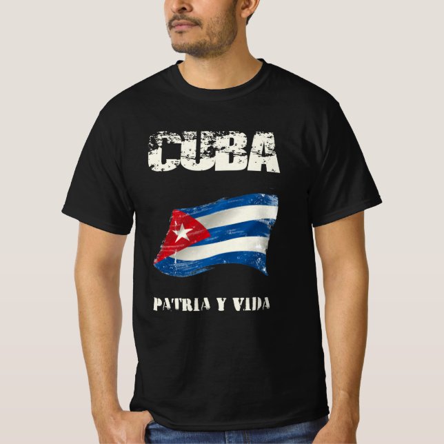 Cuba patria y vida freedom for Cuba viva Cuba free T-Shirt (Front)