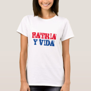 Cuba Patria y vida SOS Cuba red blue white T-Shirt