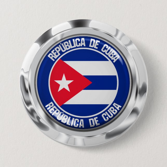 Cuba Round Emblem 7.5 Cm Round Badge (Front)