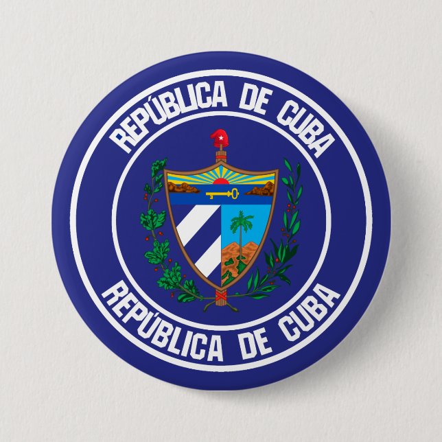 Cuba Round Emblem 7.5 Cm Round Badge (Front)