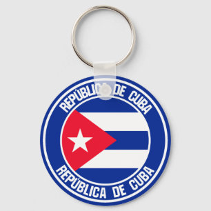 Cuba Round Emblem Key Ring