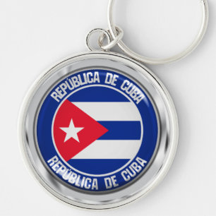 Cuba Round Emblem Key Ring