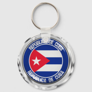 Cuba Round Emblem Key Ring