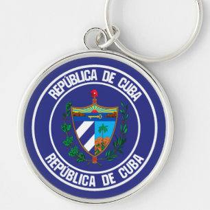 Cuba Round Emblem Key Ring