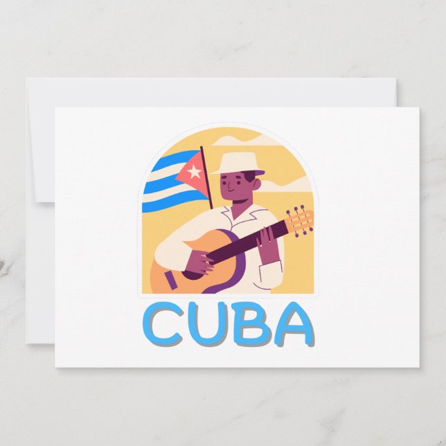 Cuba Salsa Vintage Invitation (Front)