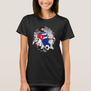 Cuba Soccer Cuban National Flag Proud Football Des T-Shirt