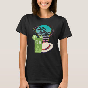 Cuba Souvenir Havana City Palm tree Hispanic Home  T-Shirt