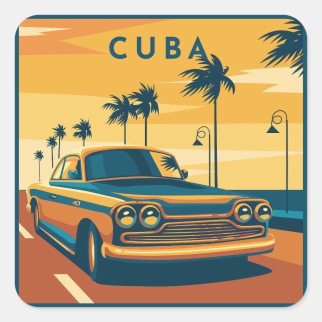 Cuba Square Sticker (Front)