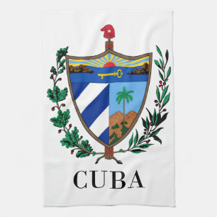 CUBA - symbol/coat of arms/flag/colours/emblem Tea Towel