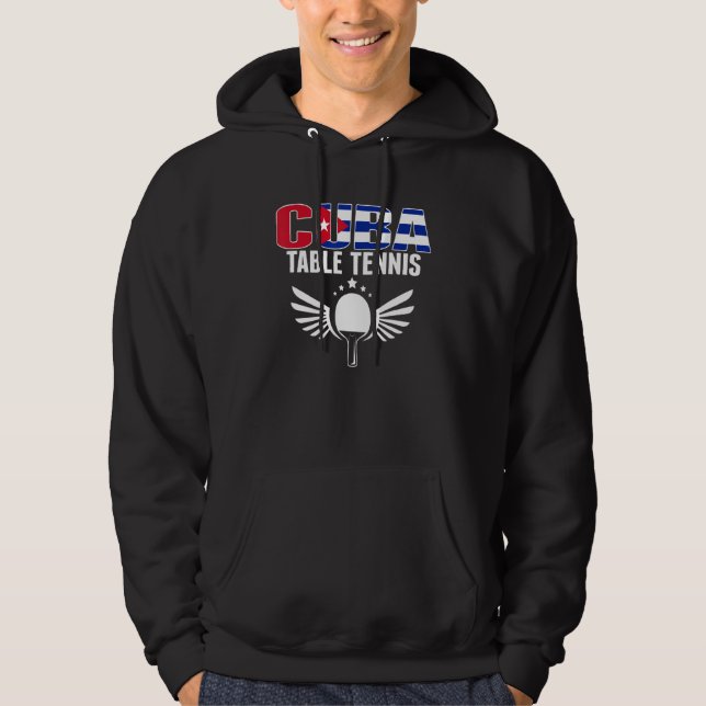 Cuba Table Tennis     Cuban Ping Pong Supporter Sp Hoodie (Front)
