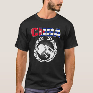 Cuba Table Tennis   Cuban Ping Pong Supporter Spor T-Shirt