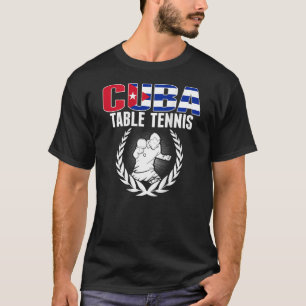 Cuba Table Tennis   Cuban Ping Pong Supporter Spor T-Shirt