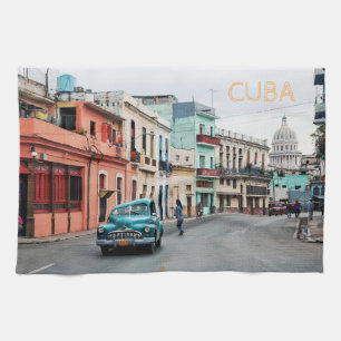 Cuba tea towel