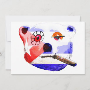 Cuba Teddy Bear with Cigar, with Cuban Flag