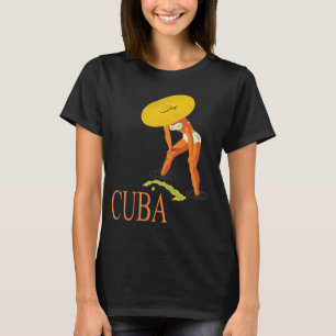 Cuba Tropical Sun Hat Retro Travel T-Shirt