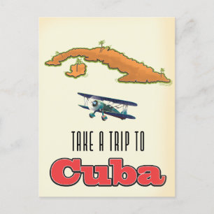 Cuba Vacation poster Announcement Postcard