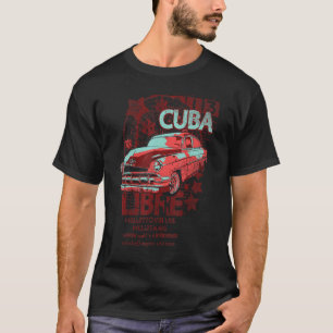 Cuba Vintage Car Libre Palms Rum Beach Havanna  So T-Shirt