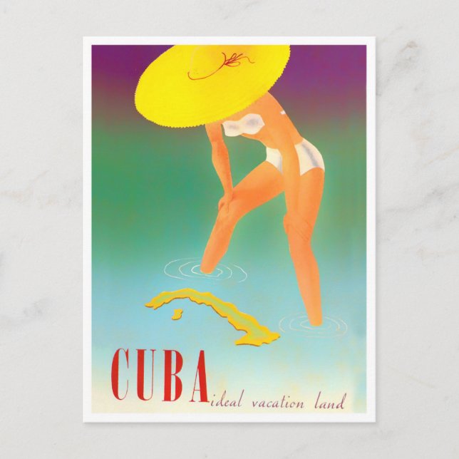 Cuba vintage travel postcard (Front)