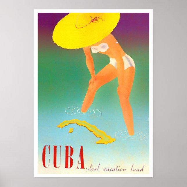 Cuba vintage travel poster (Front)