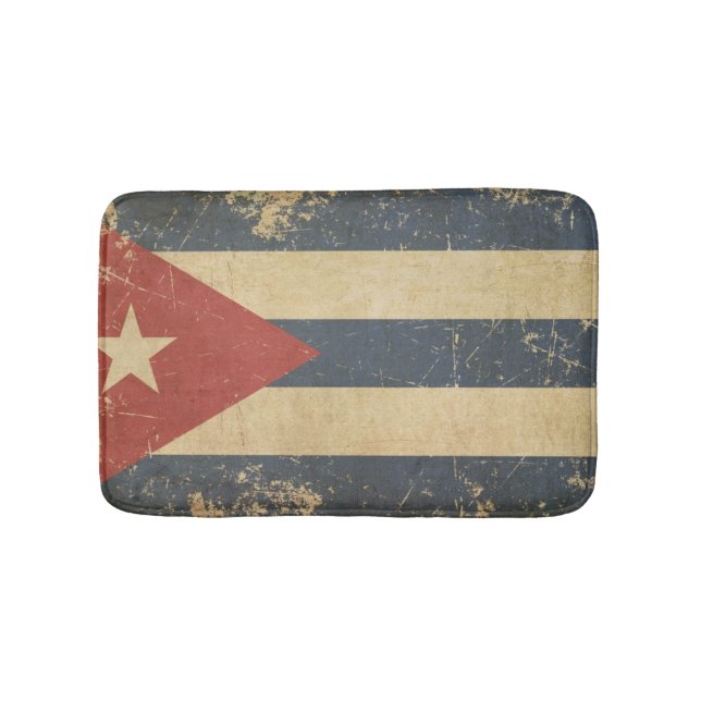 Cuban Aged Flat Flag Bath Mat (Front)