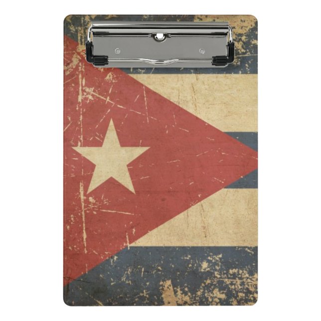 Cuban Aged Flat Flag Mini Clipboard (Front)
