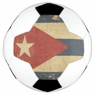 Cuban Aged Flat Flag Soccer Ball