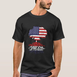 Cuban-American Heritage Distressed Flag T-Shirt