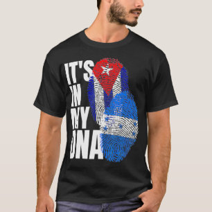 Cuban And Honduran DNA Flag Heritage Mi  T-Shirt