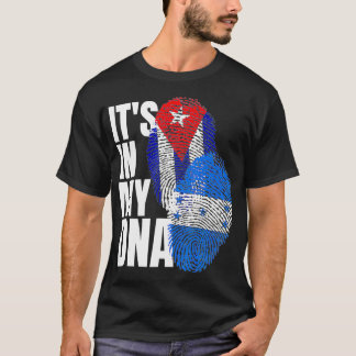 Cuban And Honduran DNA Flag Heritage Mi T-Shirt