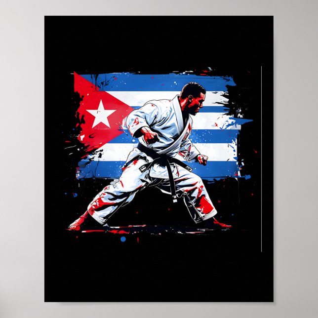 Cuban Boxer - Cuban Pride Boxing Cuba Flag Box Glo Poster (Front)
