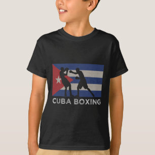 Cuban Boxer National Cuba Flag Boxing Gloves Graph T-Shirt