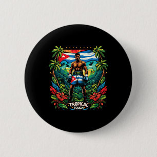 Cuban Boxing Tropical Tough 6 Cm Round Badge