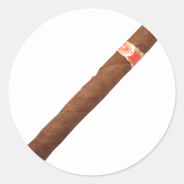 Cuban Cigar Classic Round Sticker (Front)