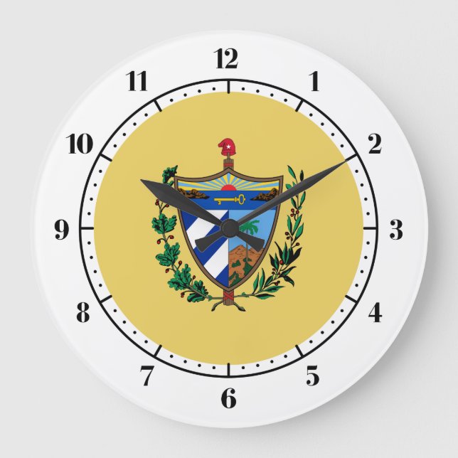 Cuban coat of arms large clock (Front)